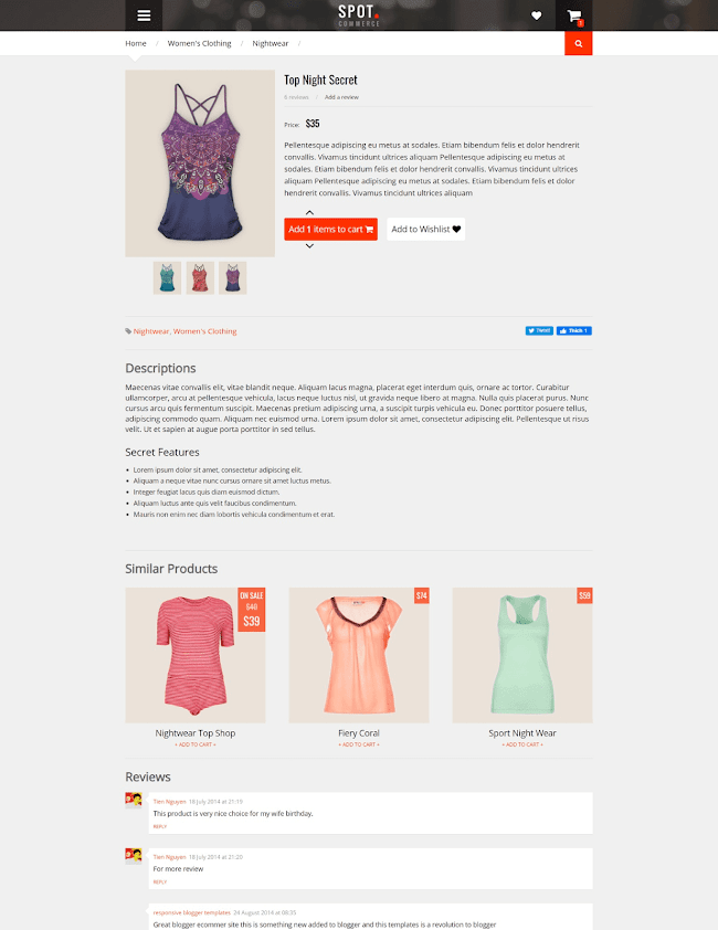 Free SpotCommerce Premium Blogger Template v1.5.0